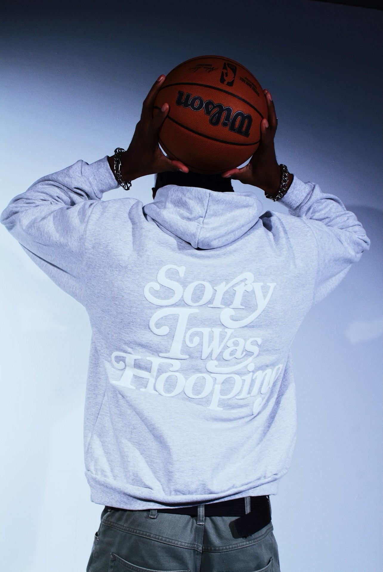 Sorry I Was Hooping Hoodie (Puff Print)