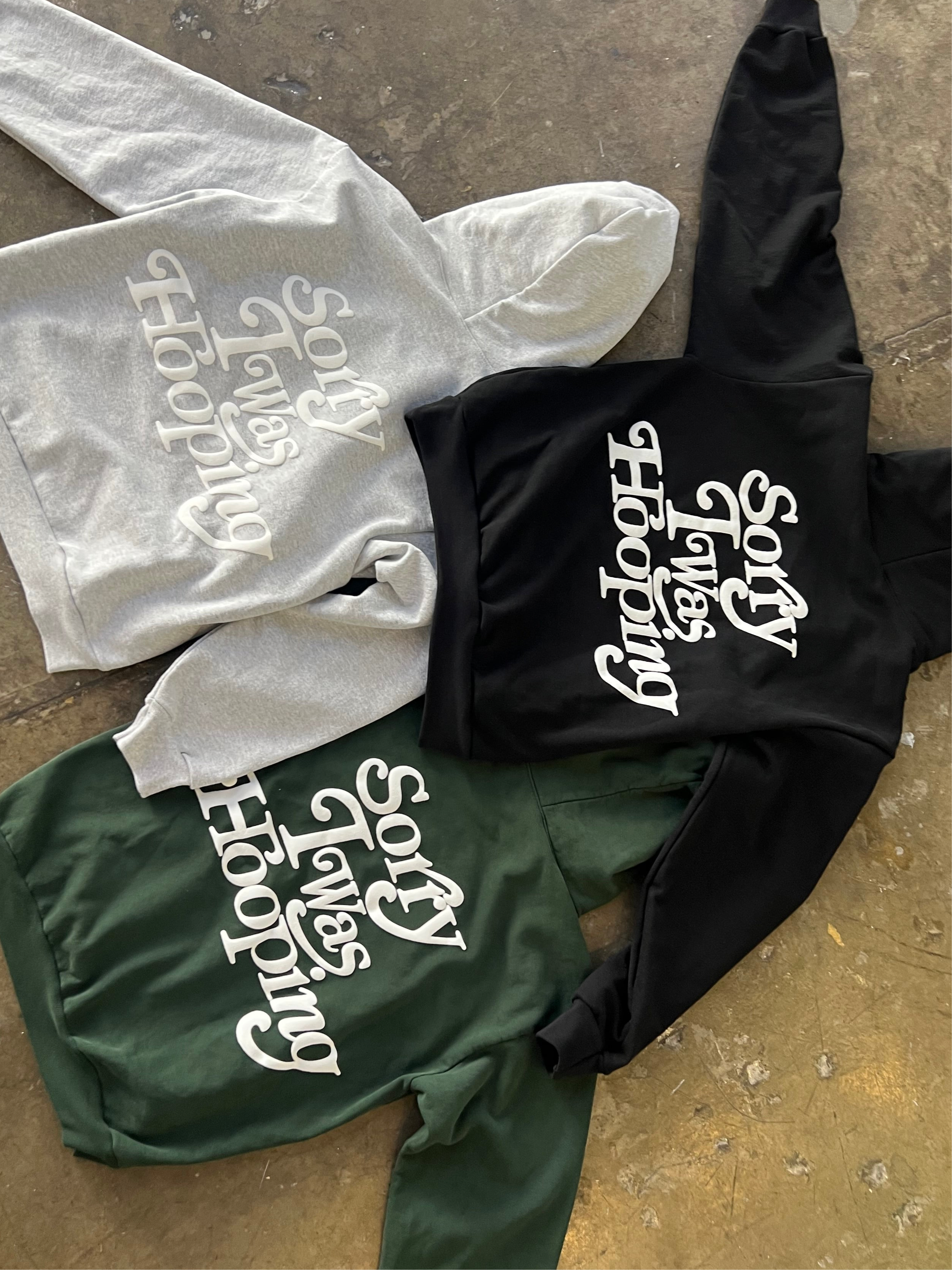 Sorry I Was Hooping Hoodie (Puff Print)