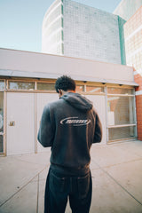 Vintage Rhinestone Zip Up (Black)