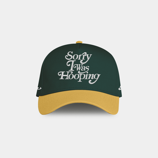 SORRY I WAS HOOPING HAT (GREEN & YELLOW)