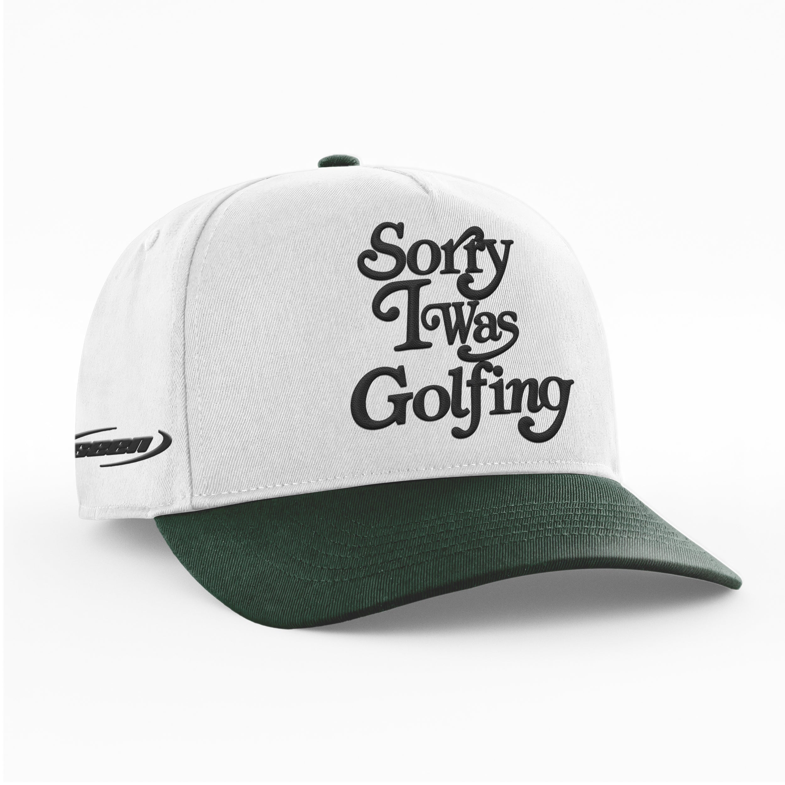 SORRY I WAS GOLFING HAT - 'WHITE/GREEN'