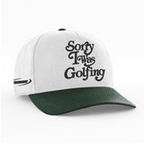 SORRY I WAS GOLFING HAT - 'WHITE/GREEN'