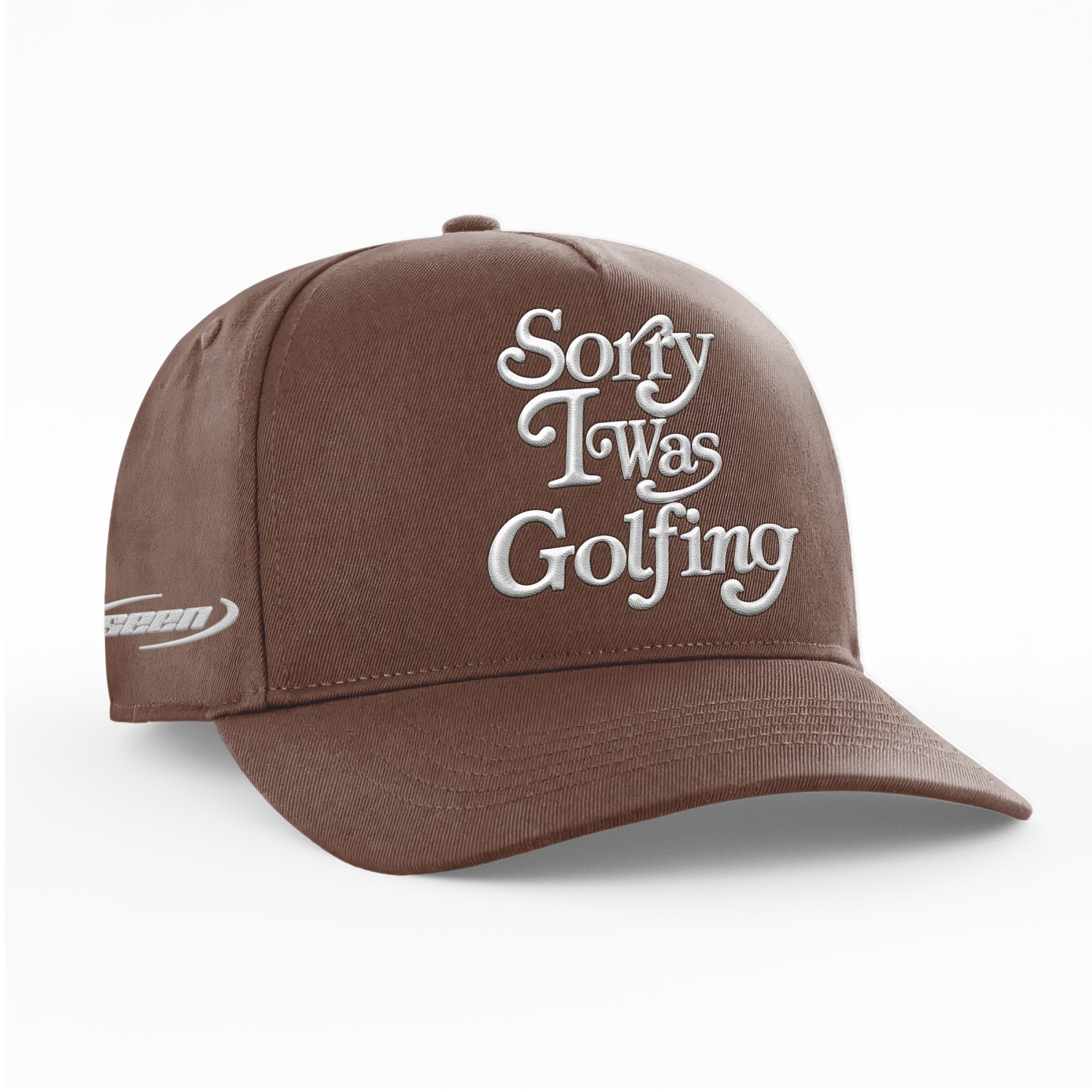 SORRY I WAS GOLFING HAT - 'MAHOGANY'