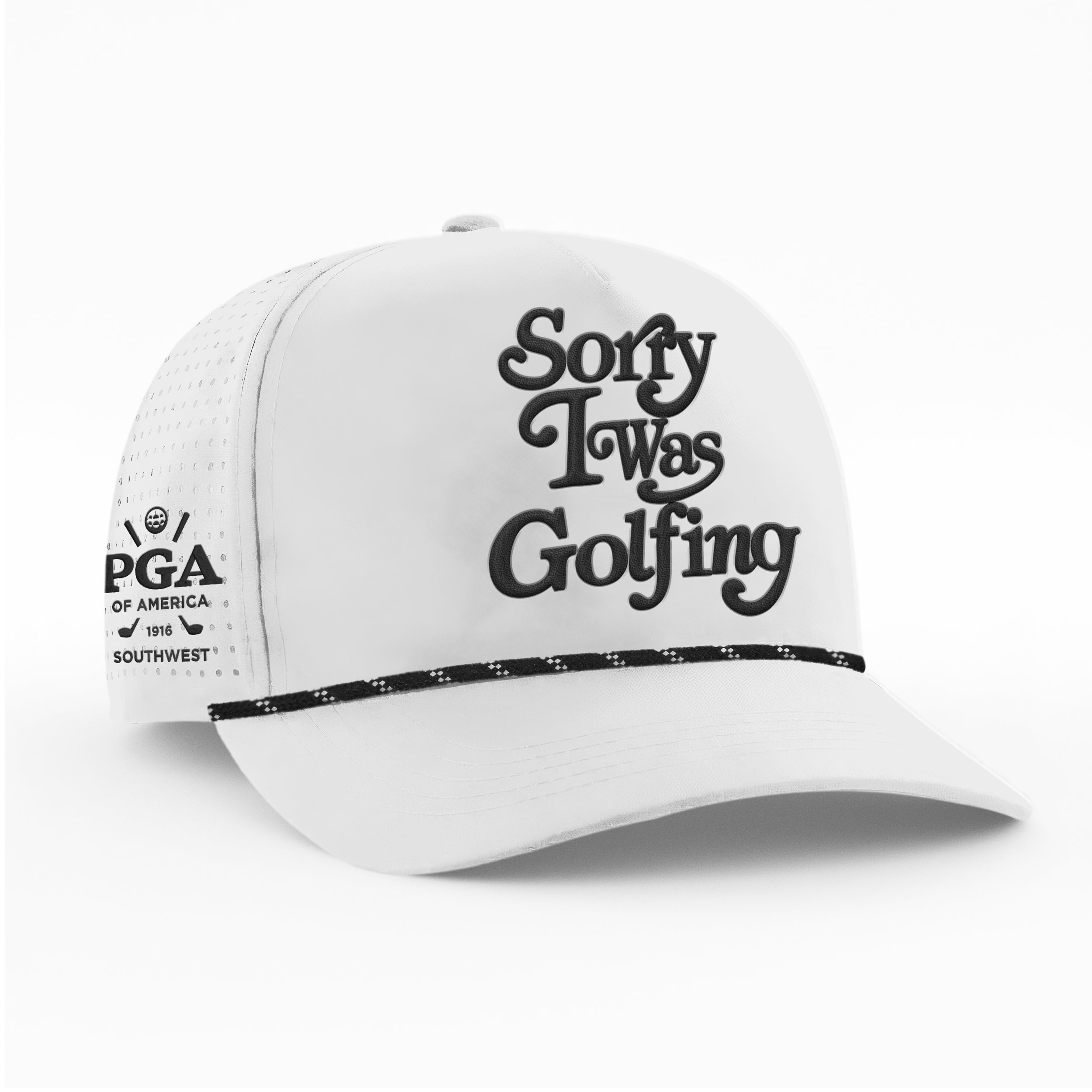 PGA SW - SORRY I WAS GOLFING PERFORMANCE HAT - 'WHITE'