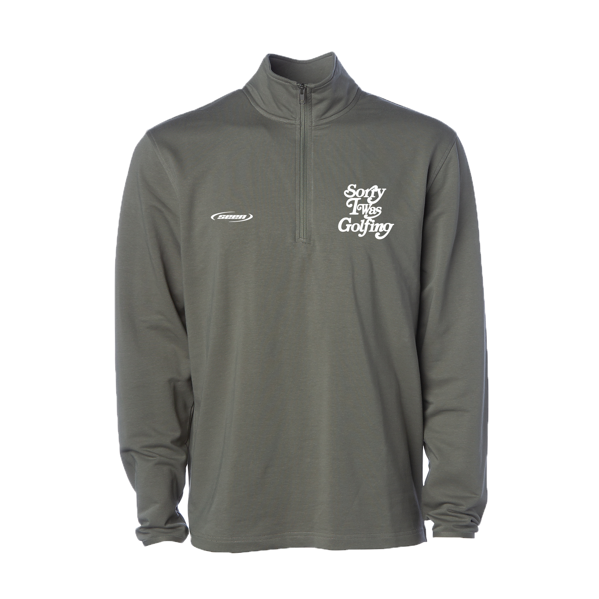 Sorry I Was Golfing Quarterzip 'PINE'