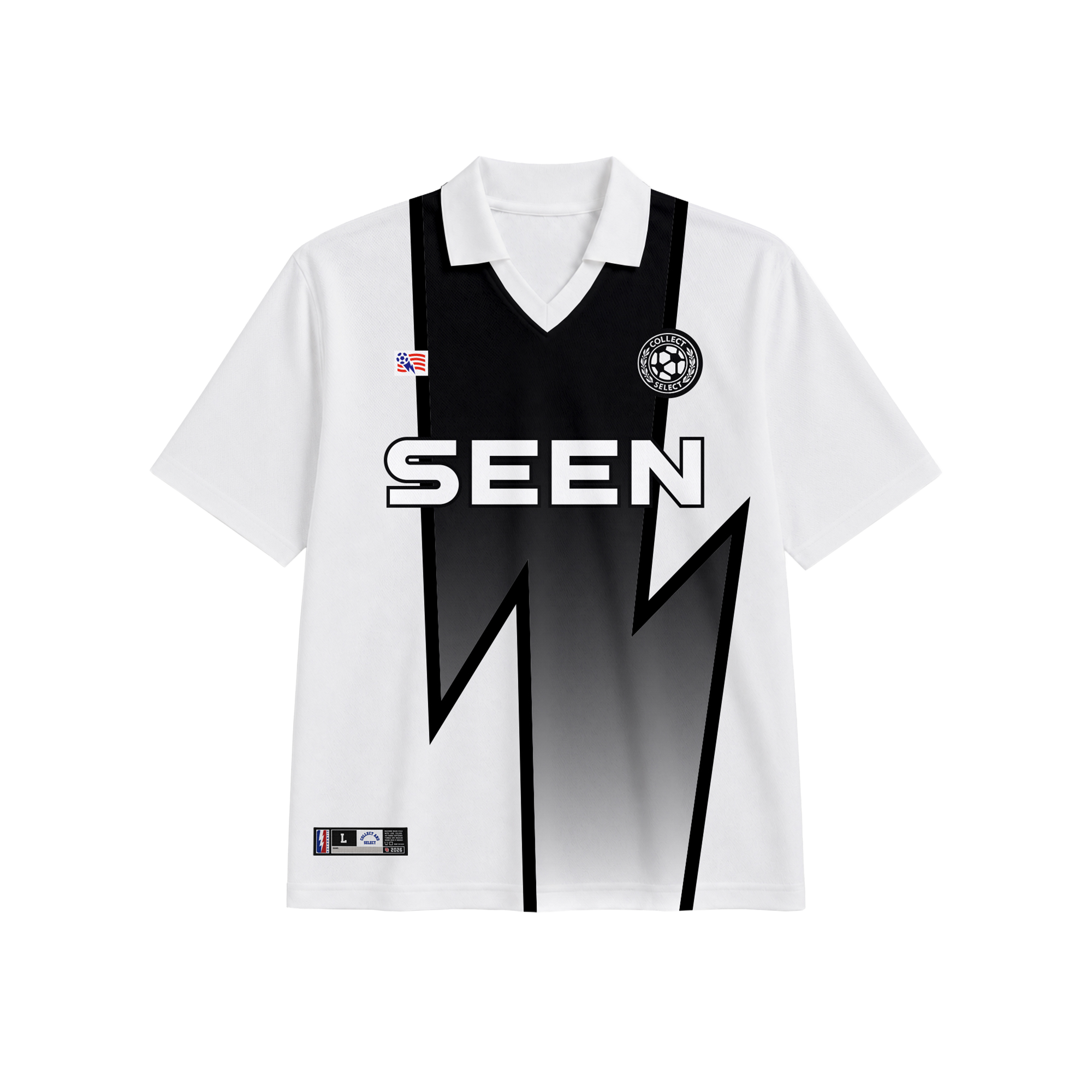SEEN x C&S Soccer Jersey- White Short Sleeve